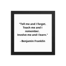 Load image into Gallery viewer, Benjamin Franklin Framed Poster
