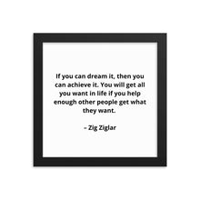 Load image into Gallery viewer, Zig Ziglar Framed Poster
