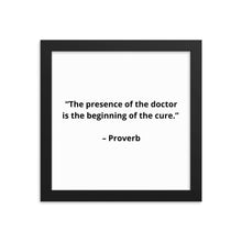 Load image into Gallery viewer, Proverb Doctor Framed Poster
