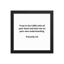 Load image into Gallery viewer, Bible Verses Proverbs 3:5 Framed Poster
