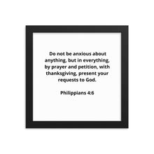 Load image into Gallery viewer, Bible Verses Philippians 4:6 Framed Poster
