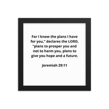Load image into Gallery viewer, Spiritual Bible Verses Jeremiah 29:11 Framed Poster
