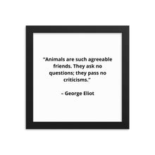 Load image into Gallery viewer, Pet George Eliot Framed Poster
