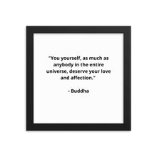 Load image into Gallery viewer, Self-Love Buddha Framed Poster
