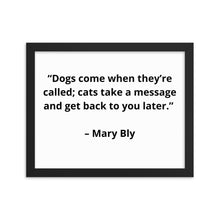 Load image into Gallery viewer, Mary Bly Dog/Cat Love Framed Poster
