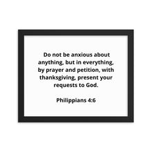Load image into Gallery viewer, Bible Verses Philippians 4:6 Framed Poster
