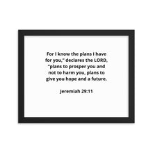 Load image into Gallery viewer, Spiritual Bible Verses Jeremiah 29:11 Framed Poster
