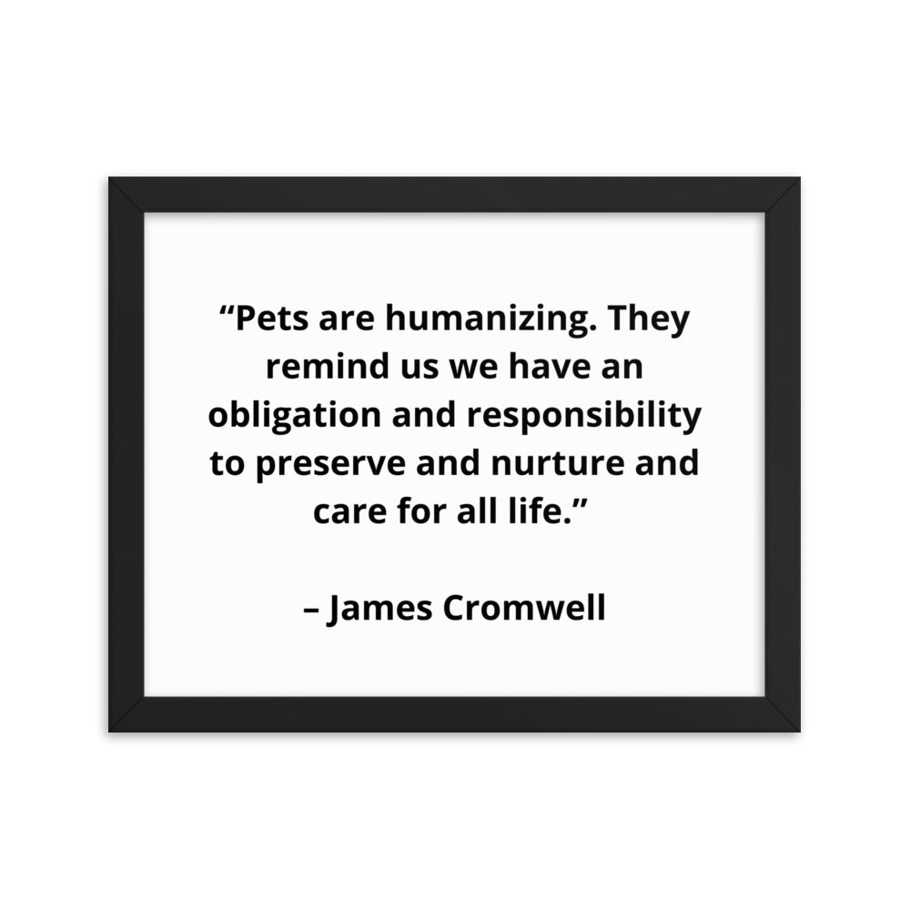 Pets James Cromwell Framed Poster