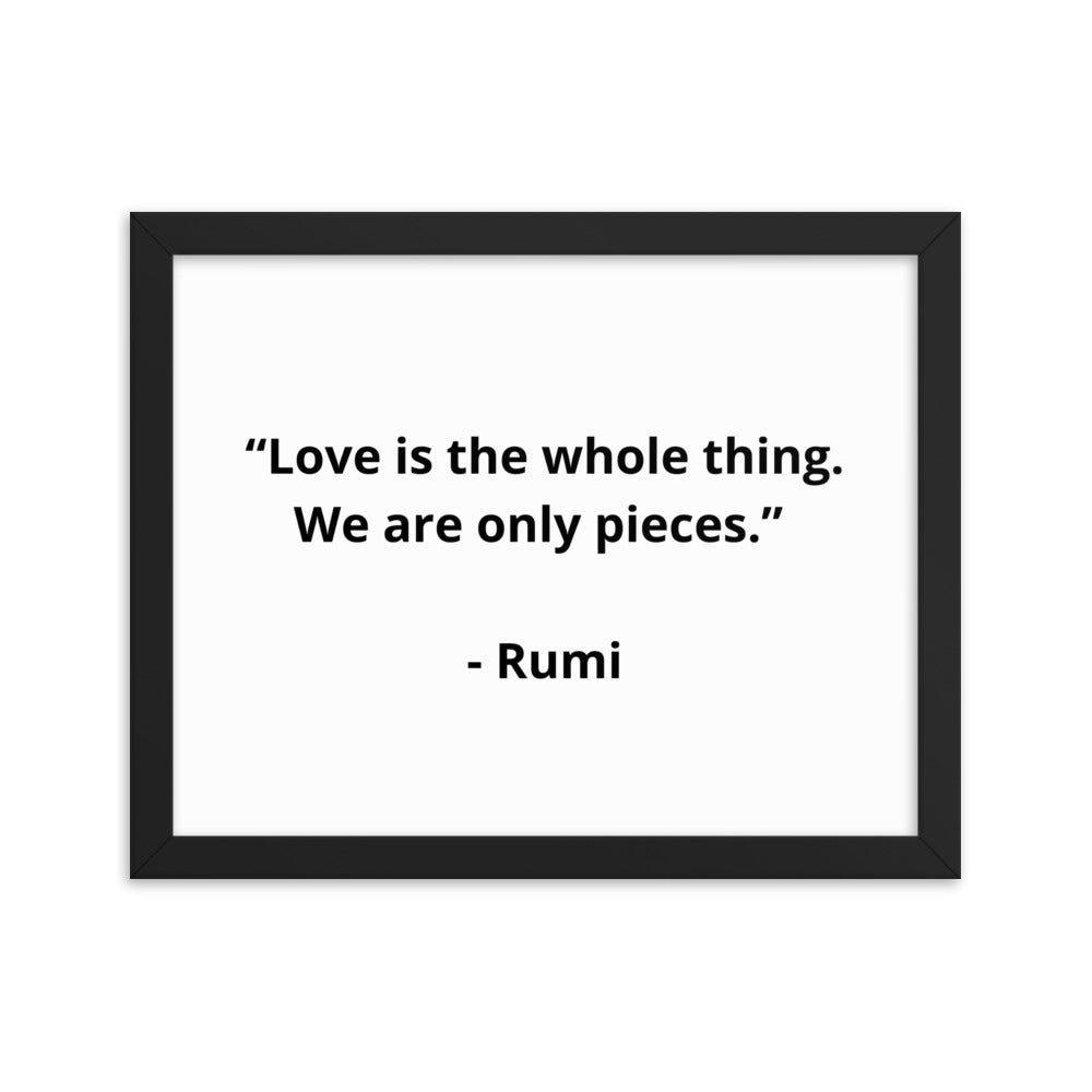 Romance Rumi Framed Poster