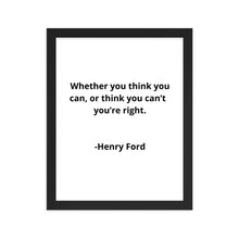 Load image into Gallery viewer, Entrepreneur Quotes Henry Ford Framed Poster
