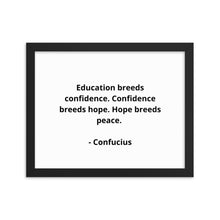 Load image into Gallery viewer, Teachers Confucius Framed Poster
