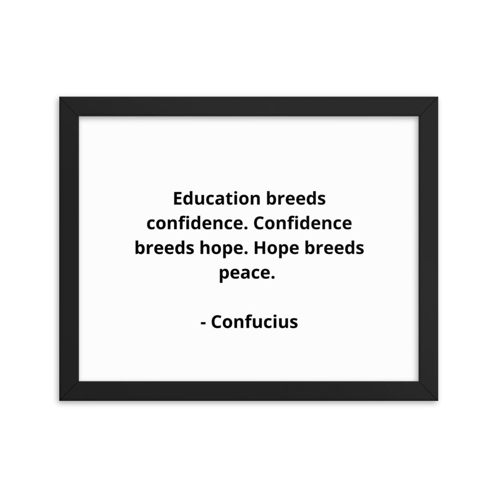 Teachers Confucius Framed Poster