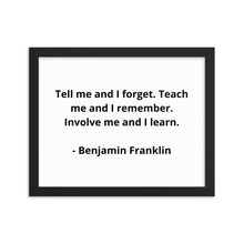 Load image into Gallery viewer, Teachers Benjamin Franklin Framed Poster
