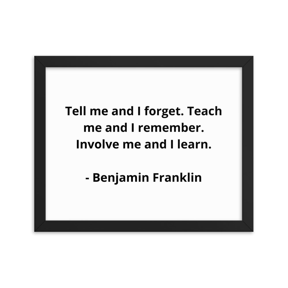 Teachers Benjamin Franklin Framed Poster