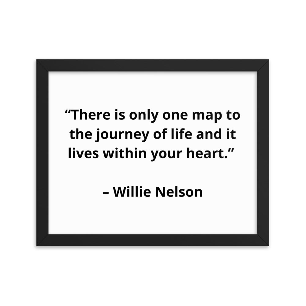 Musicians Willie Nelson Framed Poster