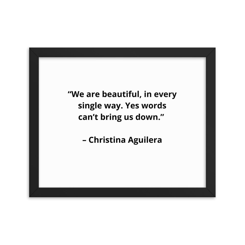 Music Christina Aguilera Framed Poster