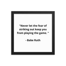 Load image into Gallery viewer, Babe Ruth Framed Poster
