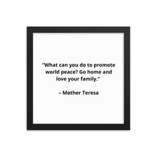 Load image into Gallery viewer, Mother Teresa Framed Poster
