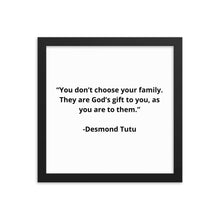 Load image into Gallery viewer, Desmond Tutu Family Framed Poster
