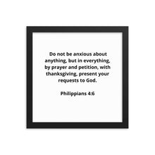 Load image into Gallery viewer, Bible Verses Philippians 4:6 Framed Poster
