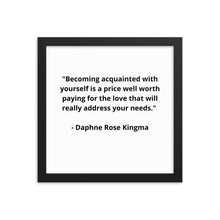 Load image into Gallery viewer, Self-Love Daphne Rose Kingma Framed Poster
