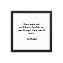 Load image into Gallery viewer, Teachers Confucius Framed Poster
