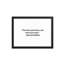 Load image into Gallery viewer, Warren Buffett Success Framed Poster
