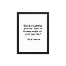 Load image into Gallery viewer, Suze Orman Framed Poster
