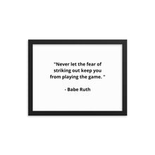 Load image into Gallery viewer, Babe Ruth Framed Poster
