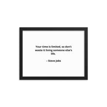 Load image into Gallery viewer, Steve Jobs Inspirational Framed Poster

