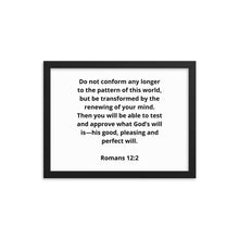 Load image into Gallery viewer, Bible Verses Romans 12:2 Framed Poster
