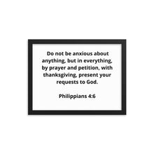 Load image into Gallery viewer, Bible Verses Philippians 4:6 Framed Poster

