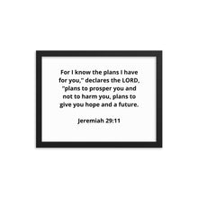 Load image into Gallery viewer, Spiritual Bible Verses Jeremiah 29:11 Framed Poster
