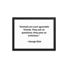 Load image into Gallery viewer, Pet George Eliot Framed Poster
