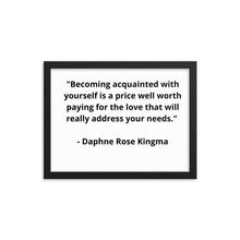 Load image into Gallery viewer, Self-Love Daphne Rose Kingma Framed Poster
