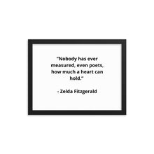 Load image into Gallery viewer, Romance Zelda Fitzgerald Framed Poster
