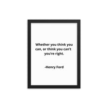 Load image into Gallery viewer, Entrepreneur Quotes Henry Ford Framed Poster
