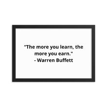 Load image into Gallery viewer, Warren Buffett Success Framed Poster
