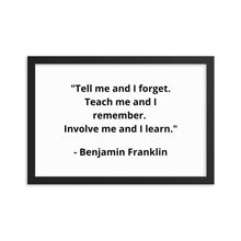 Load image into Gallery viewer, Benjamin Franklin Framed Poster
