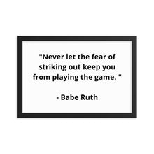 Load image into Gallery viewer, Babe Ruth Framed Poster
