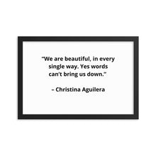 Load image into Gallery viewer, Music Christina Aguilera Framed Poster
