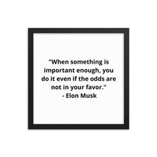 Load image into Gallery viewer, Elon Musk Framed Poster
