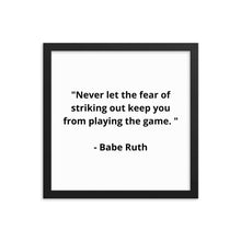 Load image into Gallery viewer, Babe Ruth Framed Poster
