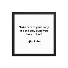 Load image into Gallery viewer, Jim Rohn Framed Poster
