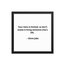Load image into Gallery viewer, Steve Jobs Inspirational Framed Poster
