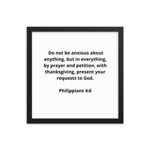 Load image into Gallery viewer, Bible Verses Philippians 4:6 Framed Poster
