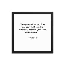 Load image into Gallery viewer, Self-Love Buddha Framed Poster
