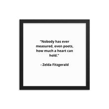 Load image into Gallery viewer, Romance Zelda Fitzgerald Framed Poster
