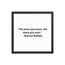 Load image into Gallery viewer, Warren Buffett Success Framed Poster
