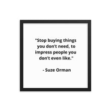 Load image into Gallery viewer, Suze Orman Framed Poster
